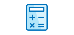 simplified graphic of a calculator